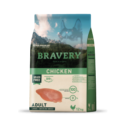 BRAVERY CHICKEN ADULTO LARGE/MEDIUM BREEDS 12KG