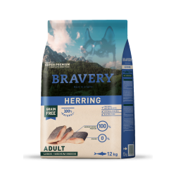 BRAVERY HERRING ADULT LARGE/MEDIUM BREEDS 12KG